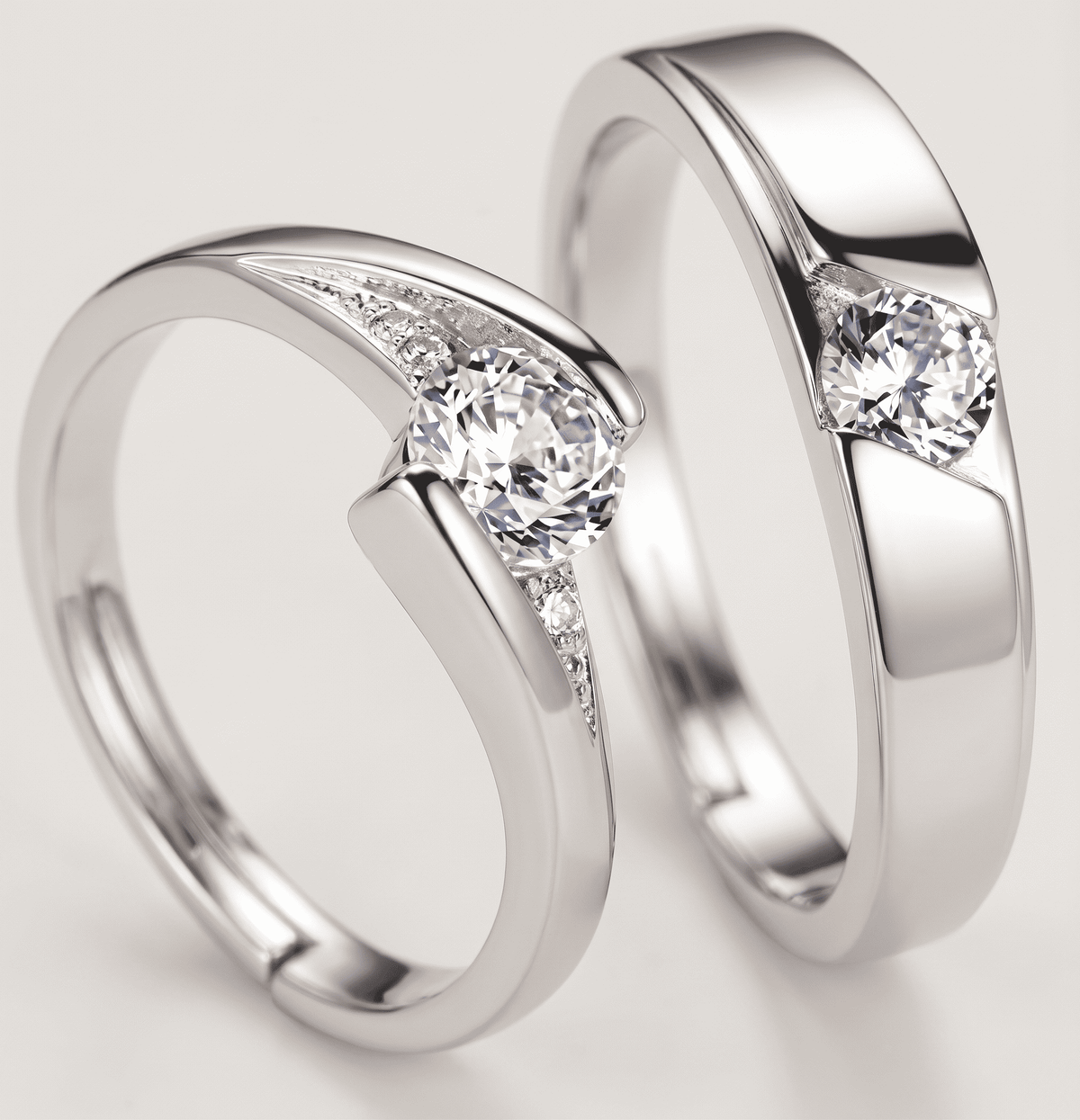 925 Sterling Silver Couple Rings