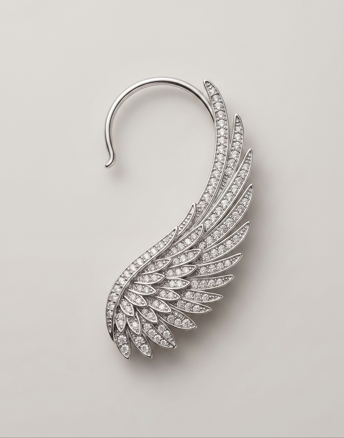 Feather Drop Clip-On Earrings