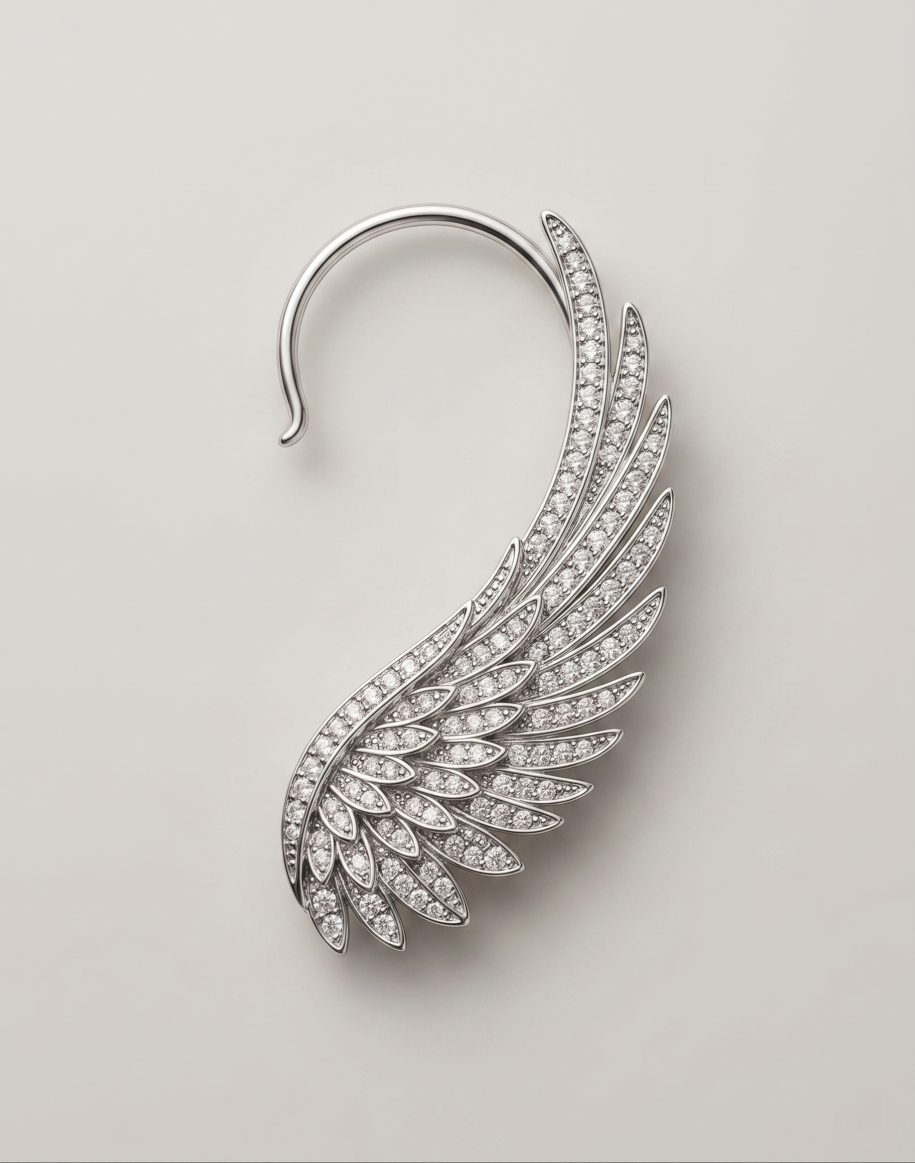 Feather Drop Clip-On Earrings