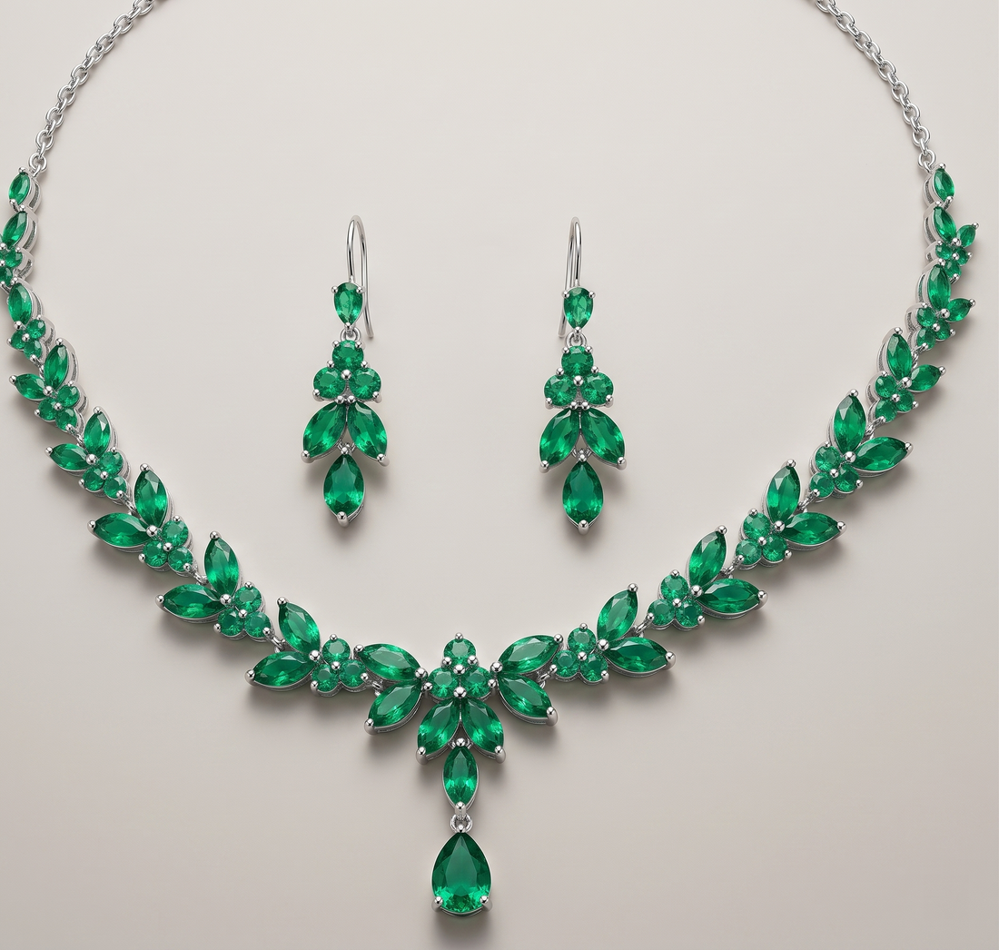 Gold Zircon Bridal Jewellery Set