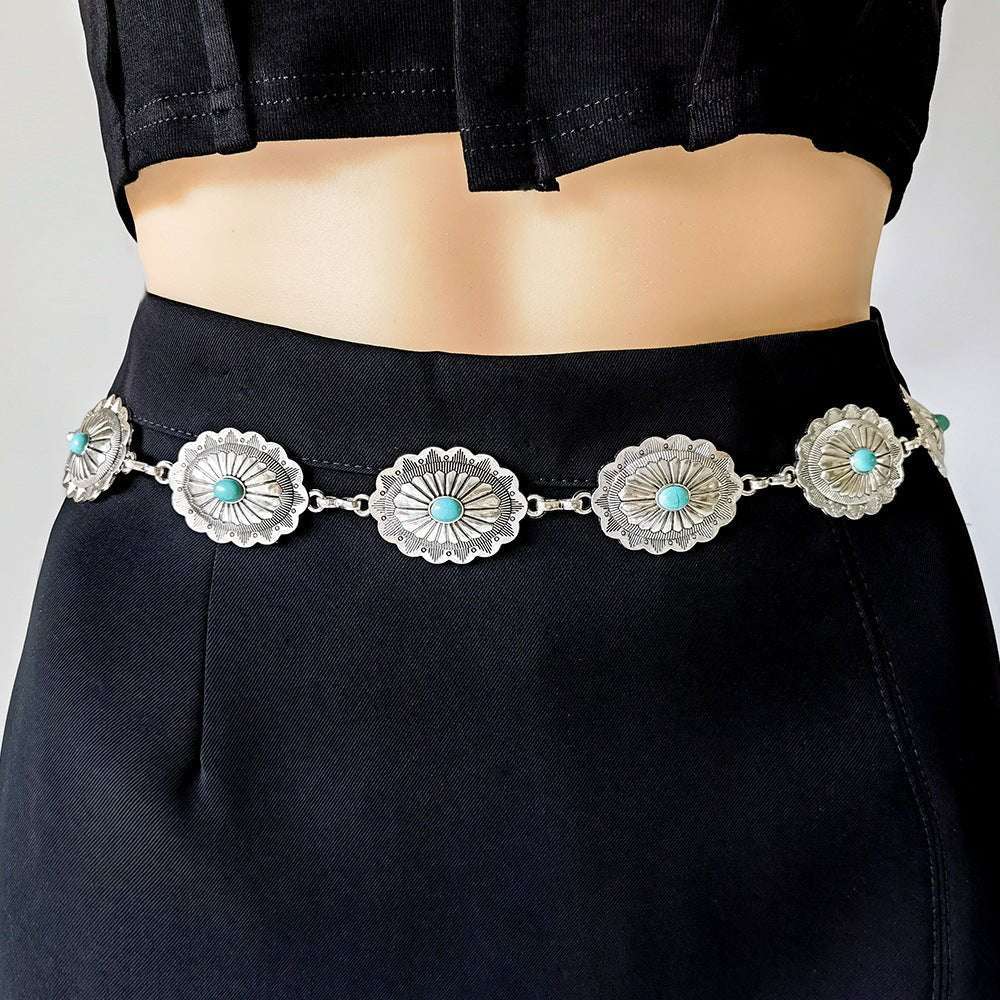 Turquoise Waist Chain UK: How to Style Coloured Body Jewellery