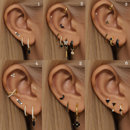 European And American-style Double-layer Ear Bone Clip