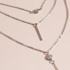Minimalist bar pendant necklace gold – layering jewellery for women