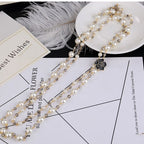 White pearl oversized pendant necklace – gift for her Sparklesway UK