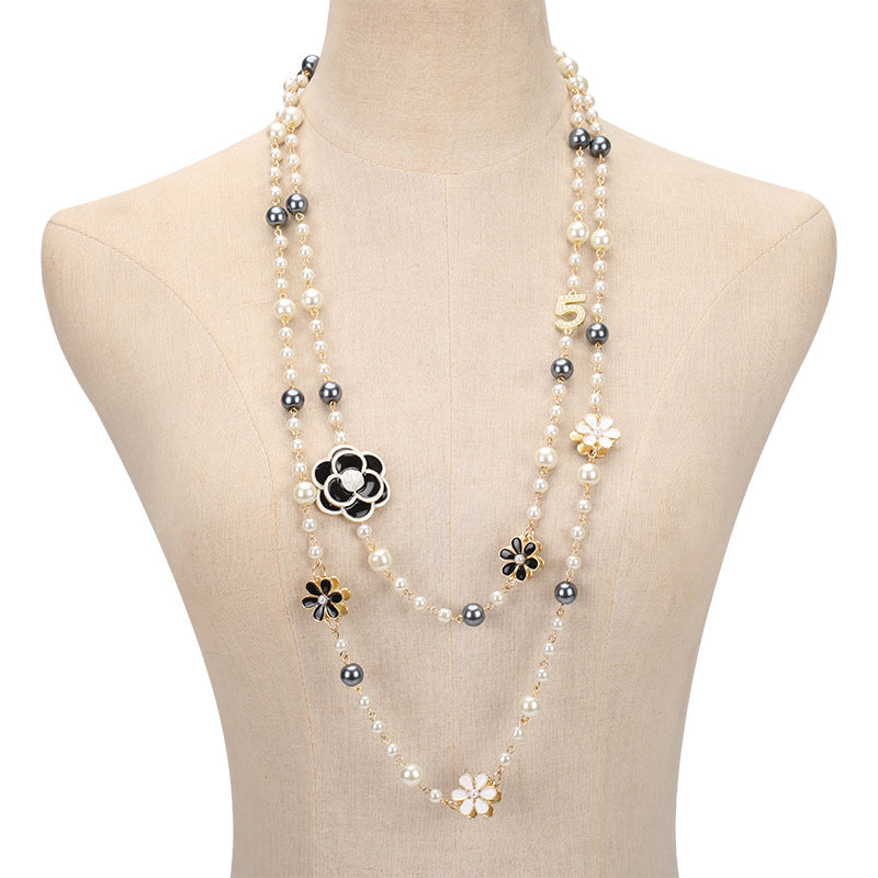 Minimalist double pendant long necklace – gift for her UK jewellery