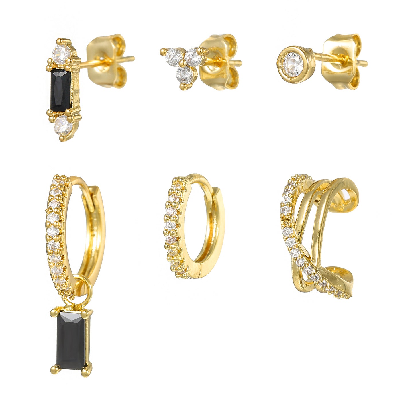 European And American-style Double-layer Ear Bone Clip