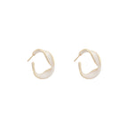 Pearl hoop earrings product detail – luxury circle earrings UK jewellery