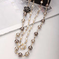 Long oversized pearl pendant necklace white – statement necklace women UK