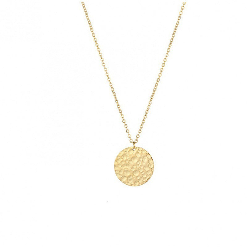 Silver layered metal pearl necklace – dainty geometric necklace for women