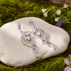 Alloy Diamond Earrings Tassel Hollow Asymmetrical Style Women's Earrings Earrings - sparklesway.co.uk 