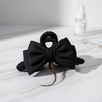Bow Claw Clip Graceful Satin Headdress Shark Clip Updo Hair Claw - sparklesway.co.uk 