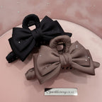 Bow Claw Clip Graceful Satin Headdress Shark Clip Updo Hair Claw - sparklesway.co.uk 