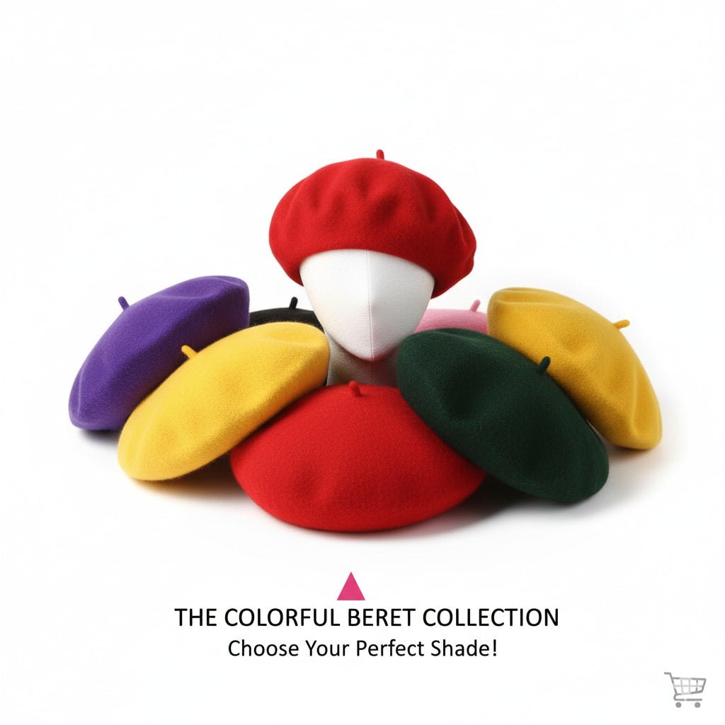 Classic Wool Beret | British Style Beret Hat for Women - sparklesway.co.uk 