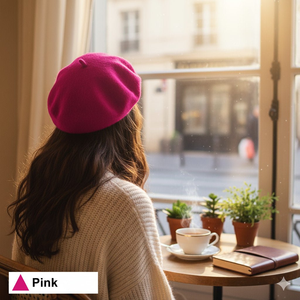Classic Wool Beret | British Style Beret Hat for Women - sparklesway.co.uk 