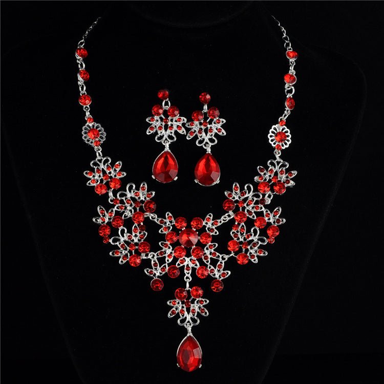 Necklace Earrings Temperament Wedding Accessories Women - sparklesway.co.uk 