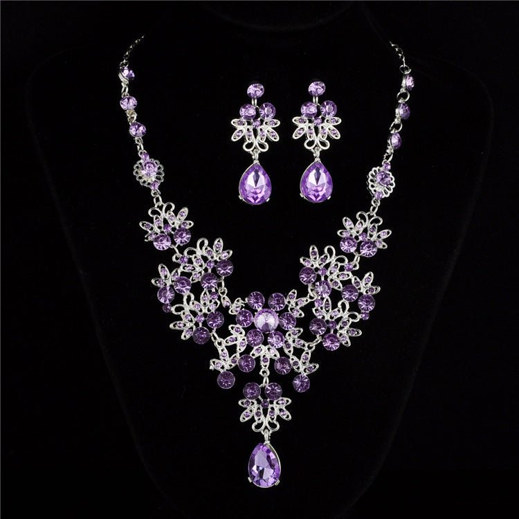 Necklace Earrings Temperament Wedding Accessories Women - sparklesway.co.uk 
