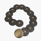 Disc Hook Leather Retro Rivet Alloy Belt Wide Belt - sparklesway.co.uk 