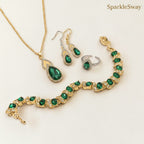 Zircon Jewellery Set — Necklace, Earrings and Ring