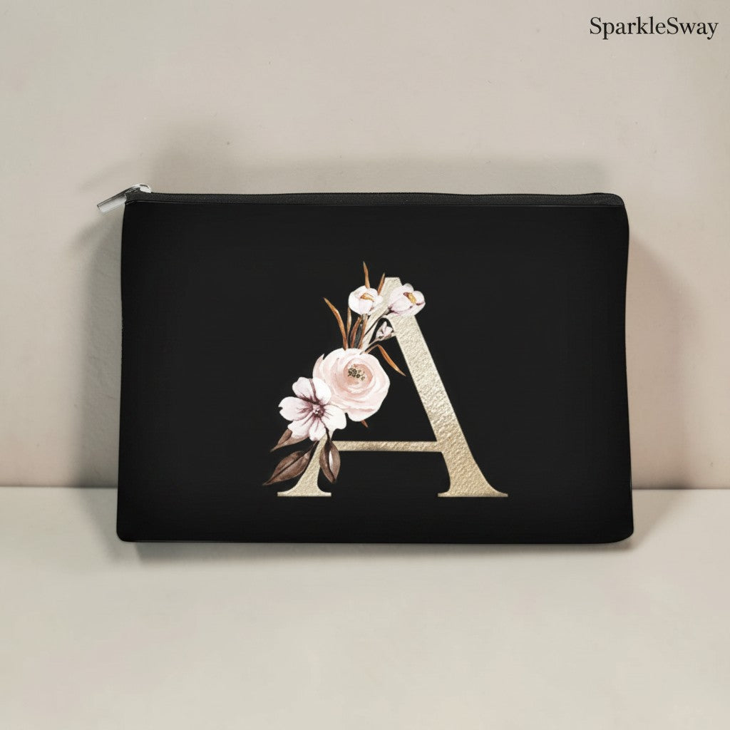 Personalised Initial Canvas Pouch — sparklesway.co.uk