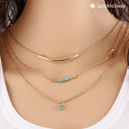 Layered Pendant Clavicle Necklace — sparklesway.co.uk