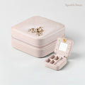 Travel Jewellery Organiser with Mirror Open — sparklesway.co.uk
