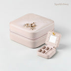 Travel Jewellery Organiser with Mirror Open — sparklesway.co.uk