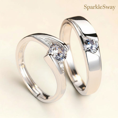 925 Sterling Silver Couple Rings — sparklesway.co.uk