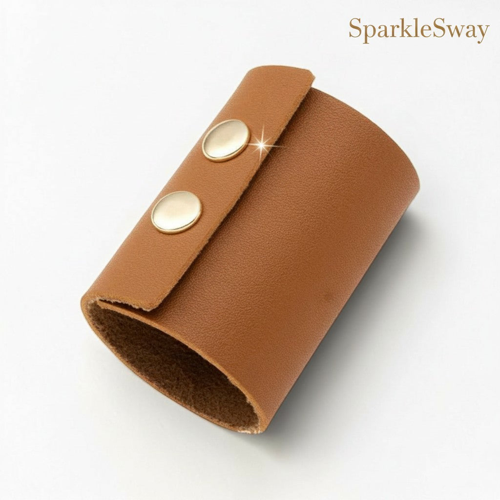 Faux Leather Headband and Ponytail Clip Set Detail — sparklesway.co.uk