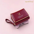 Compact Faux Leather Wristlet Wallet Detail — sparklesway.co.uk