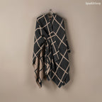 Oversized Plaid Winter Scarf for Women — sparklesway.co.uk
