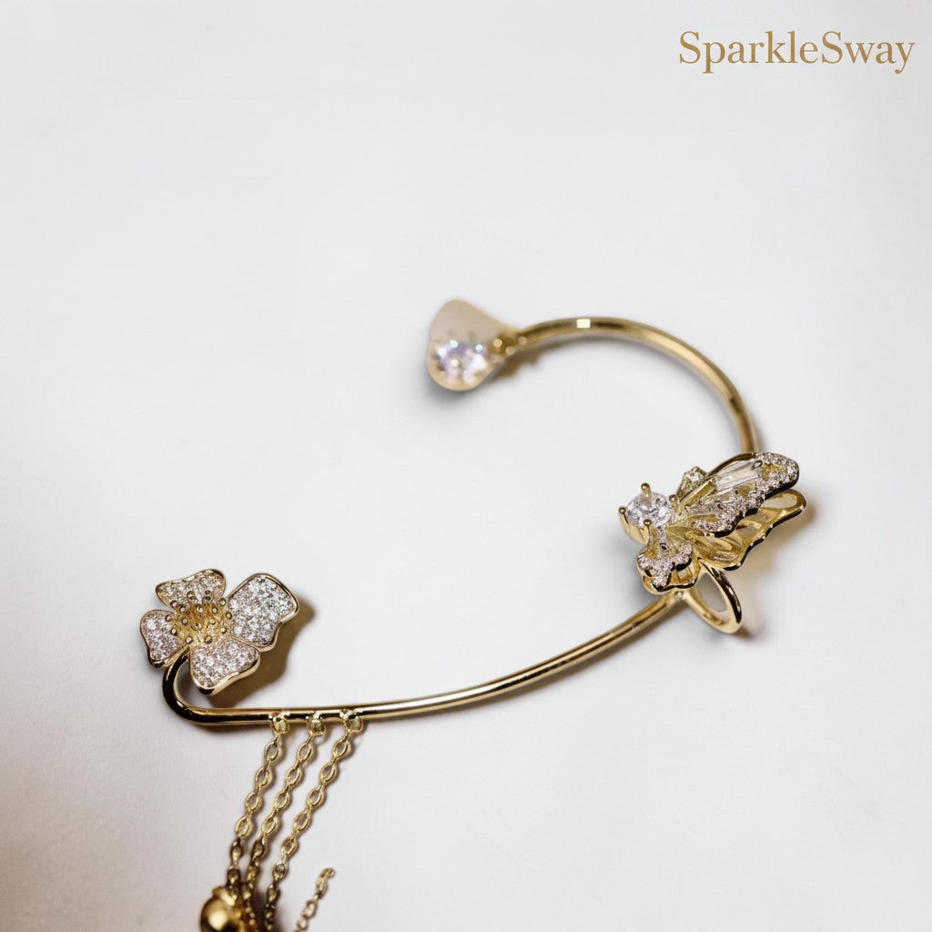 Feather Drop Clip-On Earrings — sparklesway.co.uk