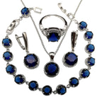 European And American Style Jewelry Round Diamond 4 PCs Set - sparklesway.co.uk 