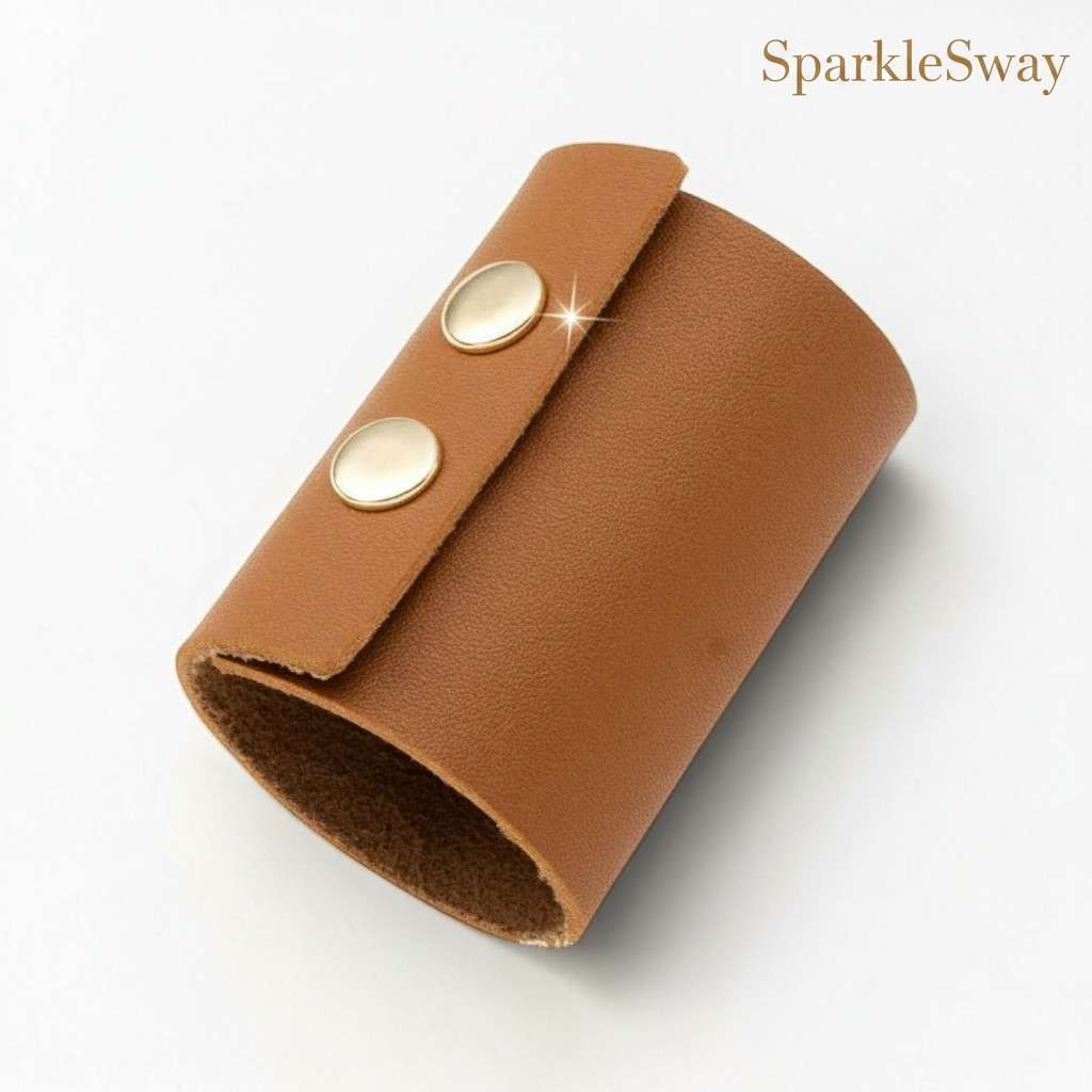Faux Leather Headband and Ponytail Clip Set Detail — sparklesway.co.uk
