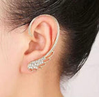Feather Earings Oorbellen New Punk Clip Earrings - sparklesway.co.uk 