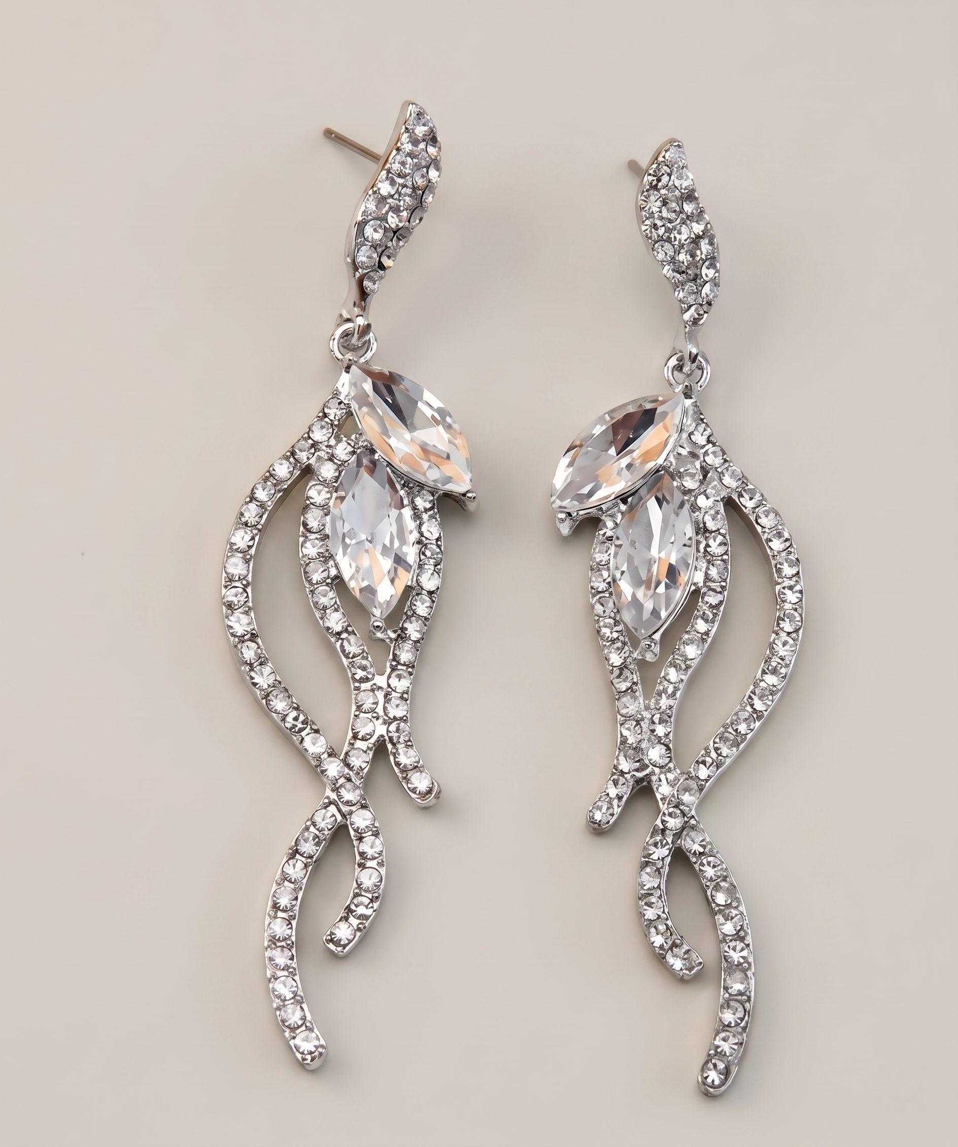 Crystal Tassel Drop Earrings