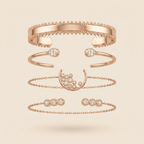 Moon  Bangle Bracelet 4 Piece Set