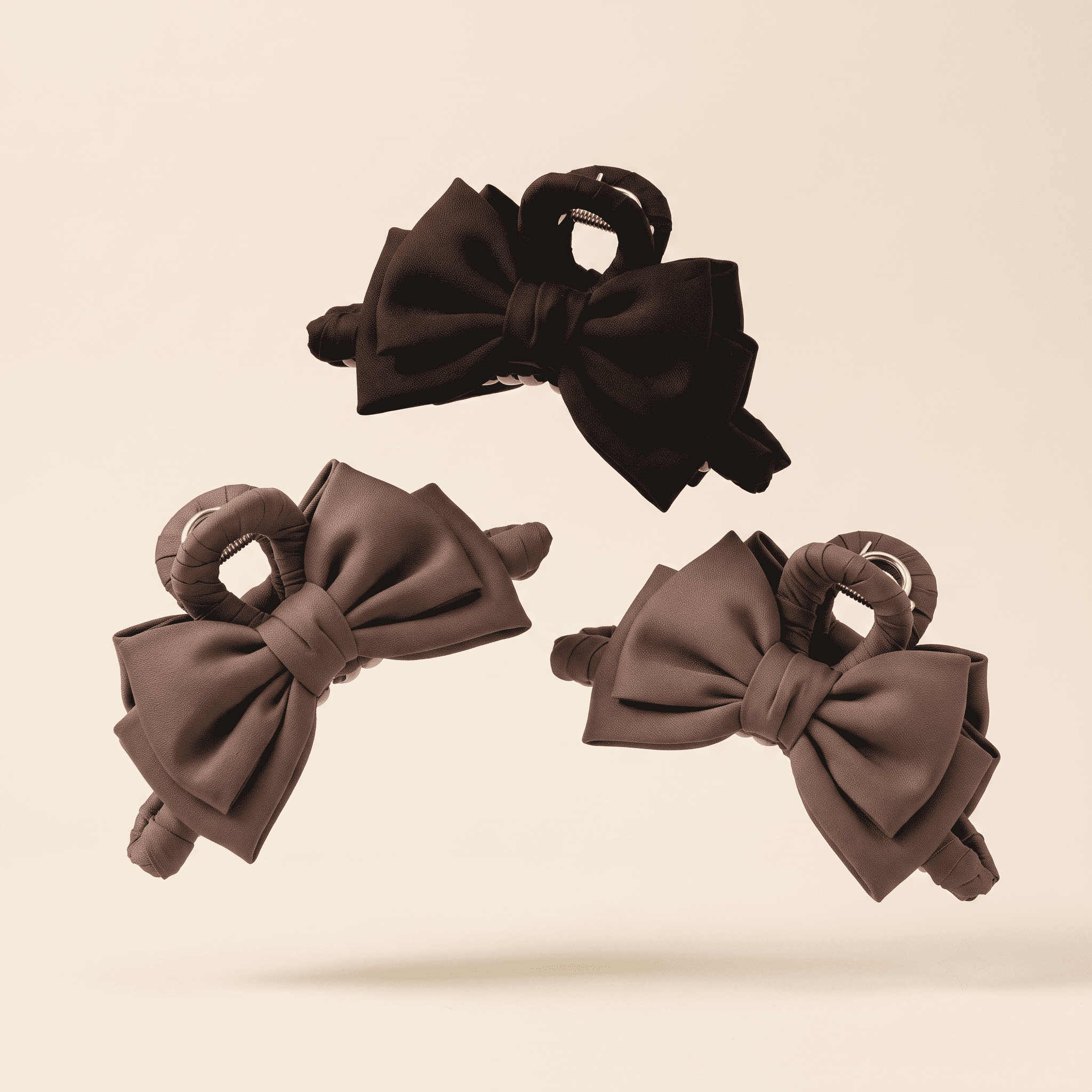 Satin Bow Hair Claw Clip