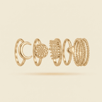 9PCS Midi Rings Set For Women Boho Detailed Metal Moon Feather Crown Dreamcatcher Knuckle Gold Color Ring Fashion Jewelry KB423