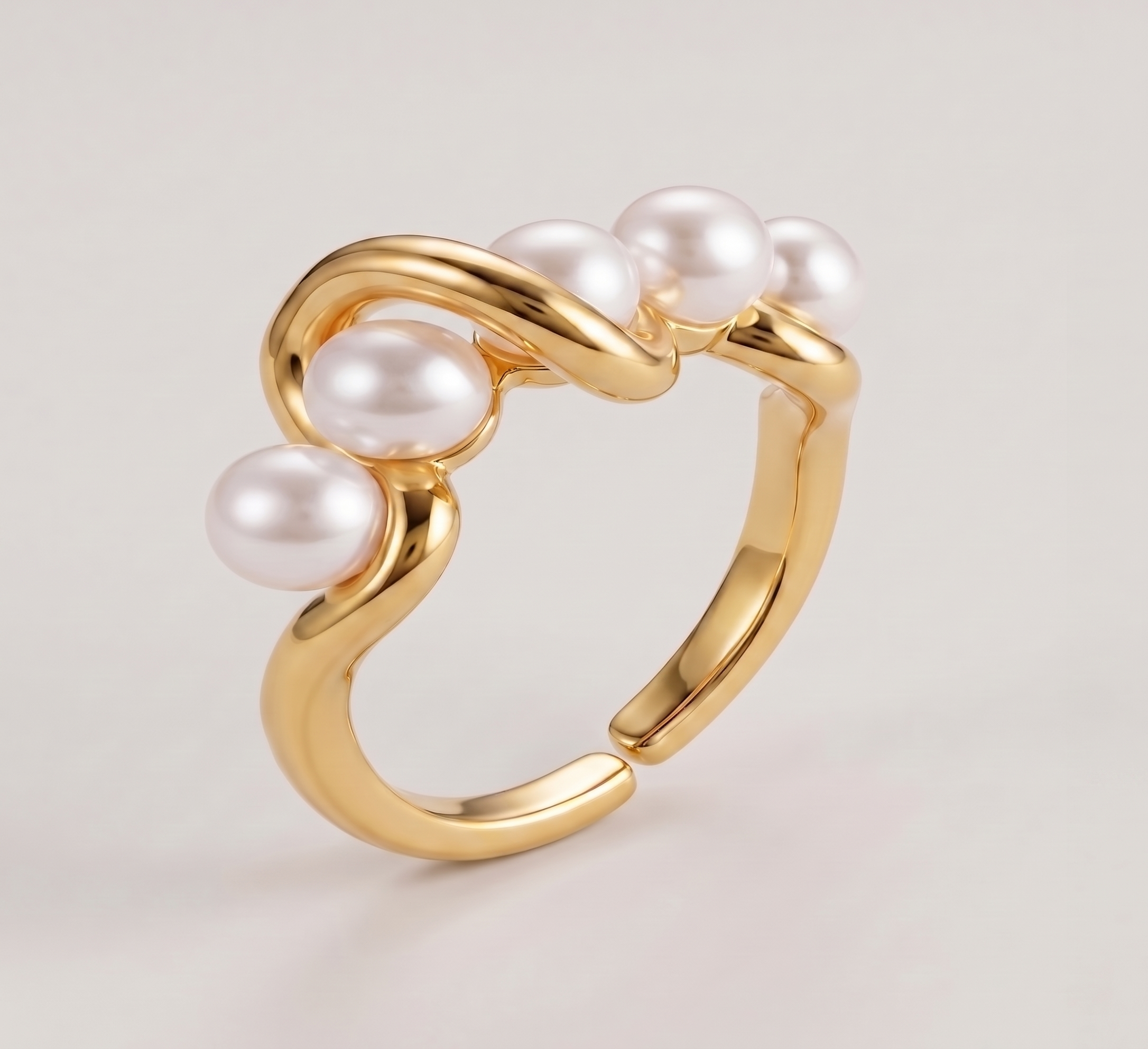 Pearl Beads Wrap Niche Ring Tenderness