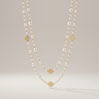 Layered Pearl Sweater Necklace