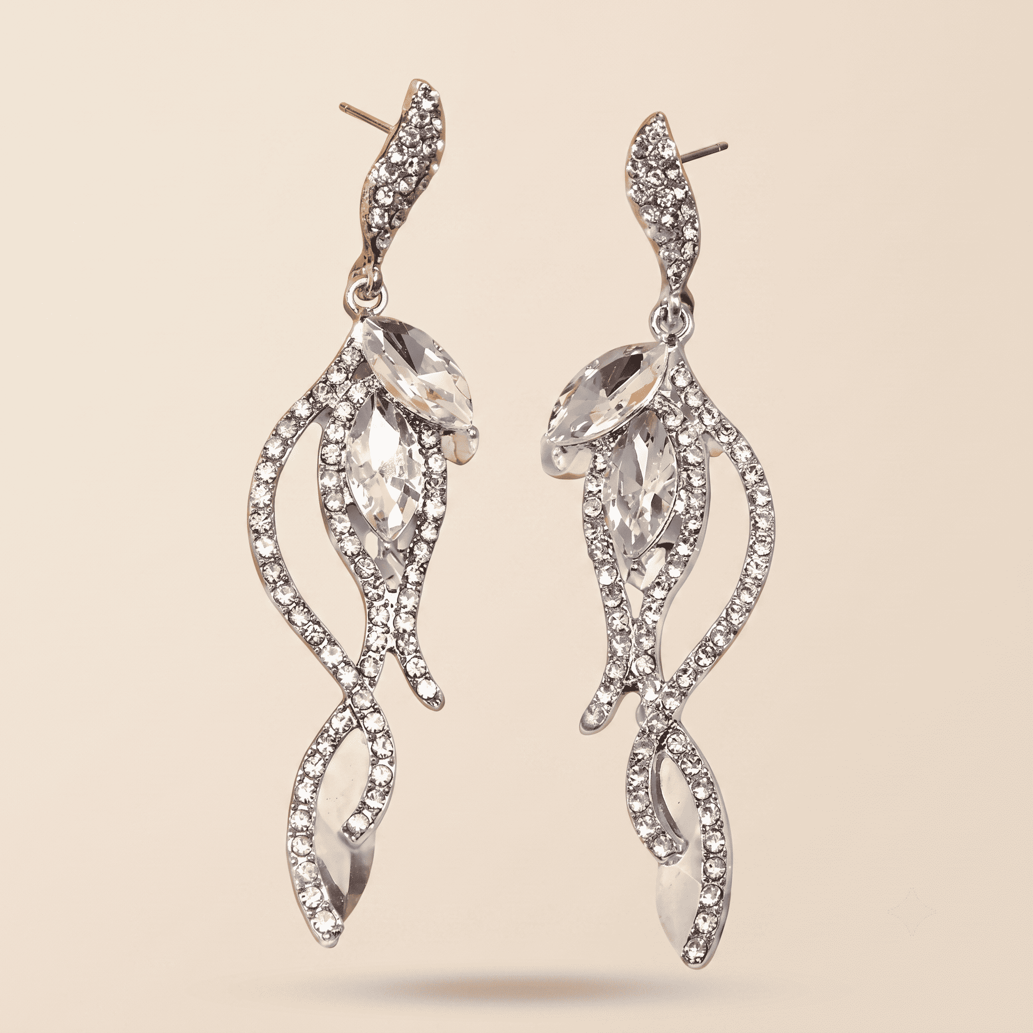 Crystal Tassel Drop Earrings
