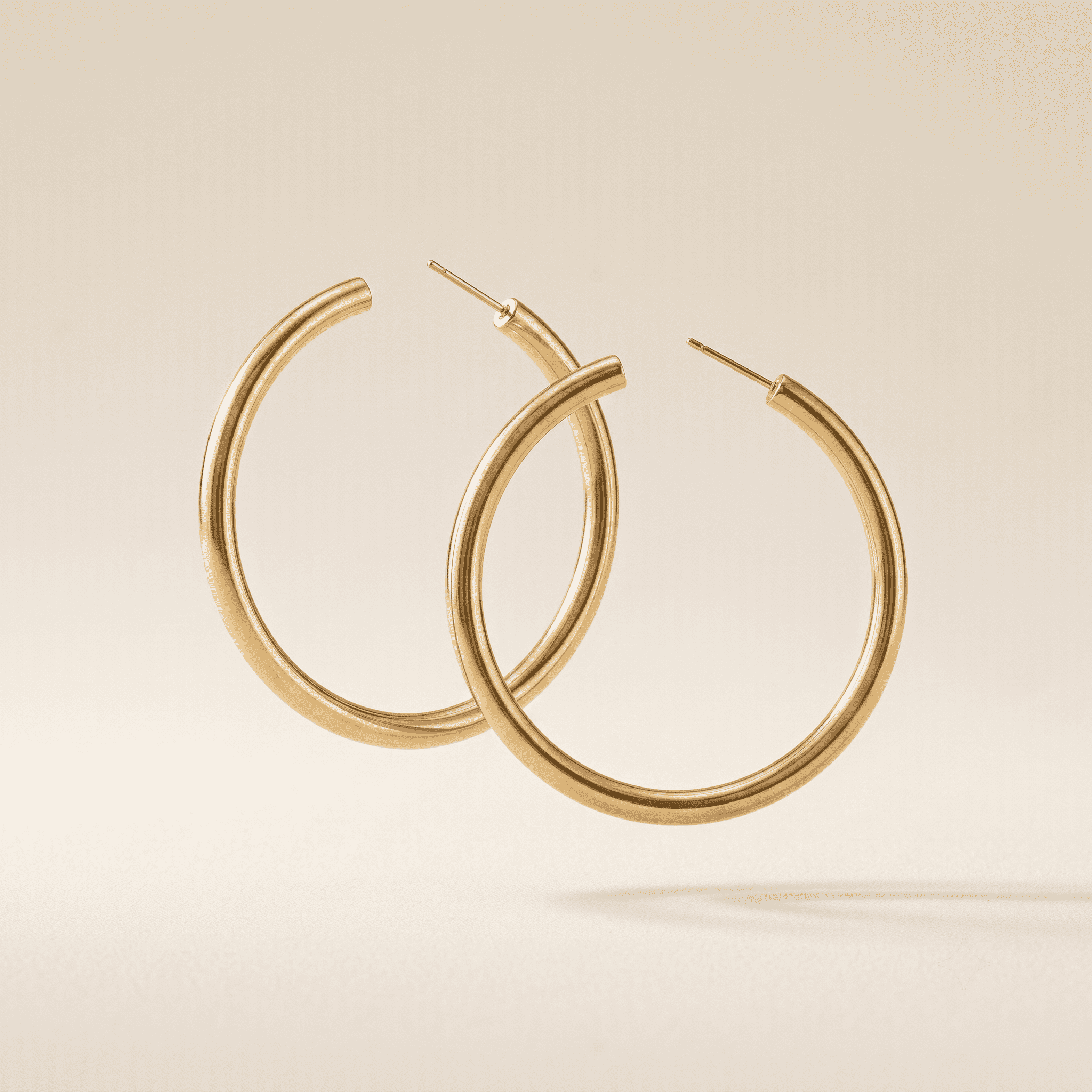 Gold Chunky Hoop Earrings