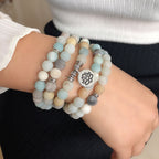 Handmade Beaded Frosted Fashion Succulent Yoga Bracelet - sparklesway.co.uk 