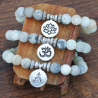 Handmade Beaded Frosted Fashion Succulent Yoga Bracelet - sparklesway.co.uk 