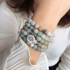 Handmade Beaded Frosted Fashion Succulent Yoga Bracelet - sparklesway.co.uk 