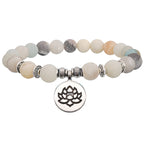 Handmade Beaded Frosted Fashion Succulent Yoga Bracelet - sparklesway.co.uk 