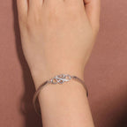 Infinity Heart Bracelet Bangle Crystal Love Forever Symbol Charm Bracelets - sparklesway.co.uk 