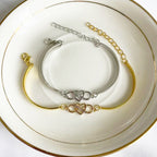 Infinity Heart Bracelet Bangle Crystal Love Forever Symbol Charm Bracelets - sparklesway.co.uk 