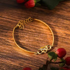Infinity Heart Bracelet Bangle Crystal Love Forever Symbol Charm Bracelets - sparklesway.co.uk 