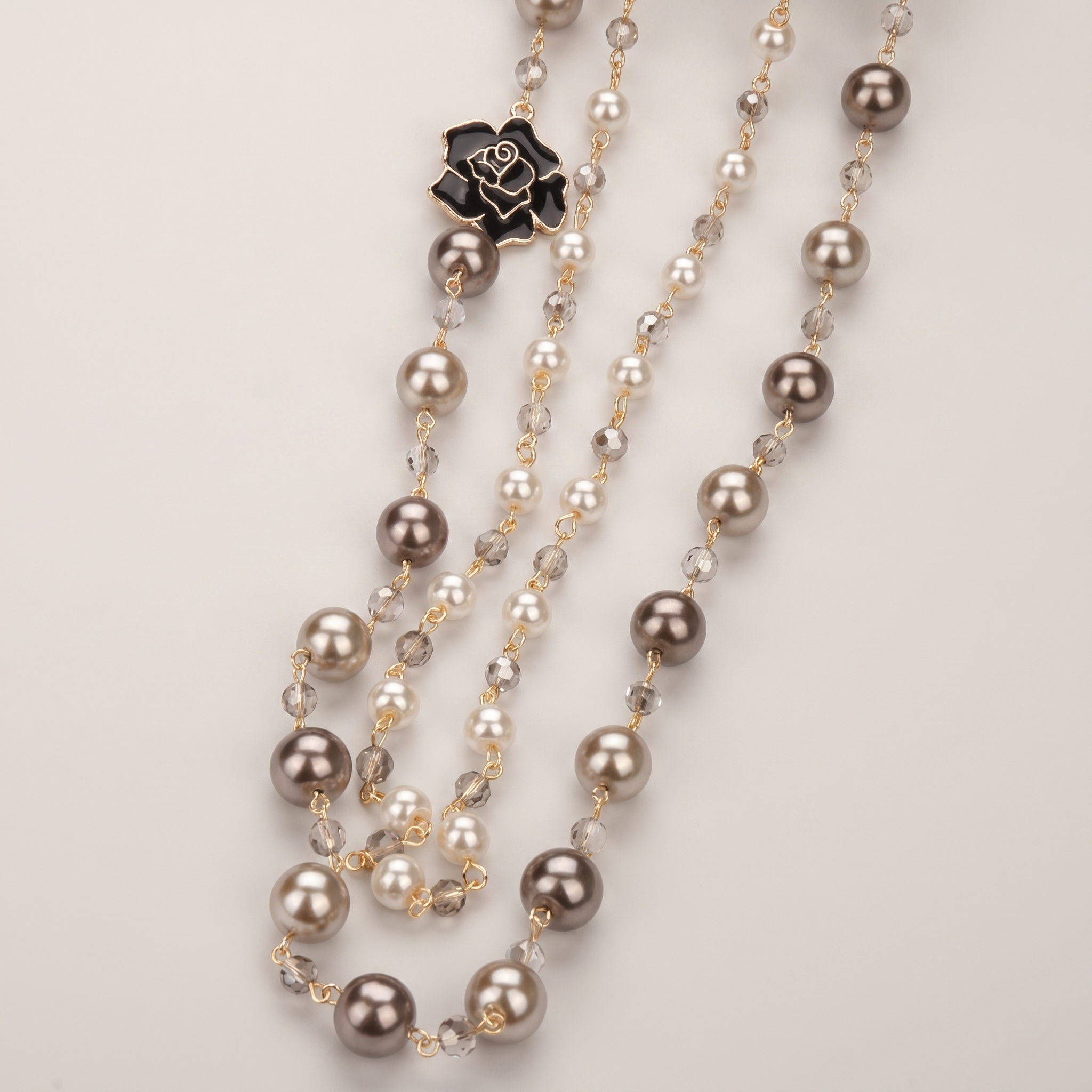 Long Oversized Pearl Pendant Necklace